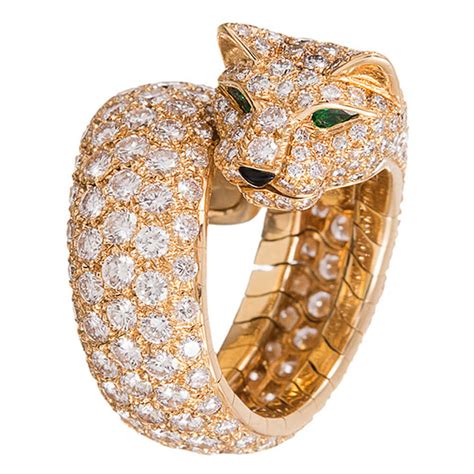 cartier panther ring diamond.